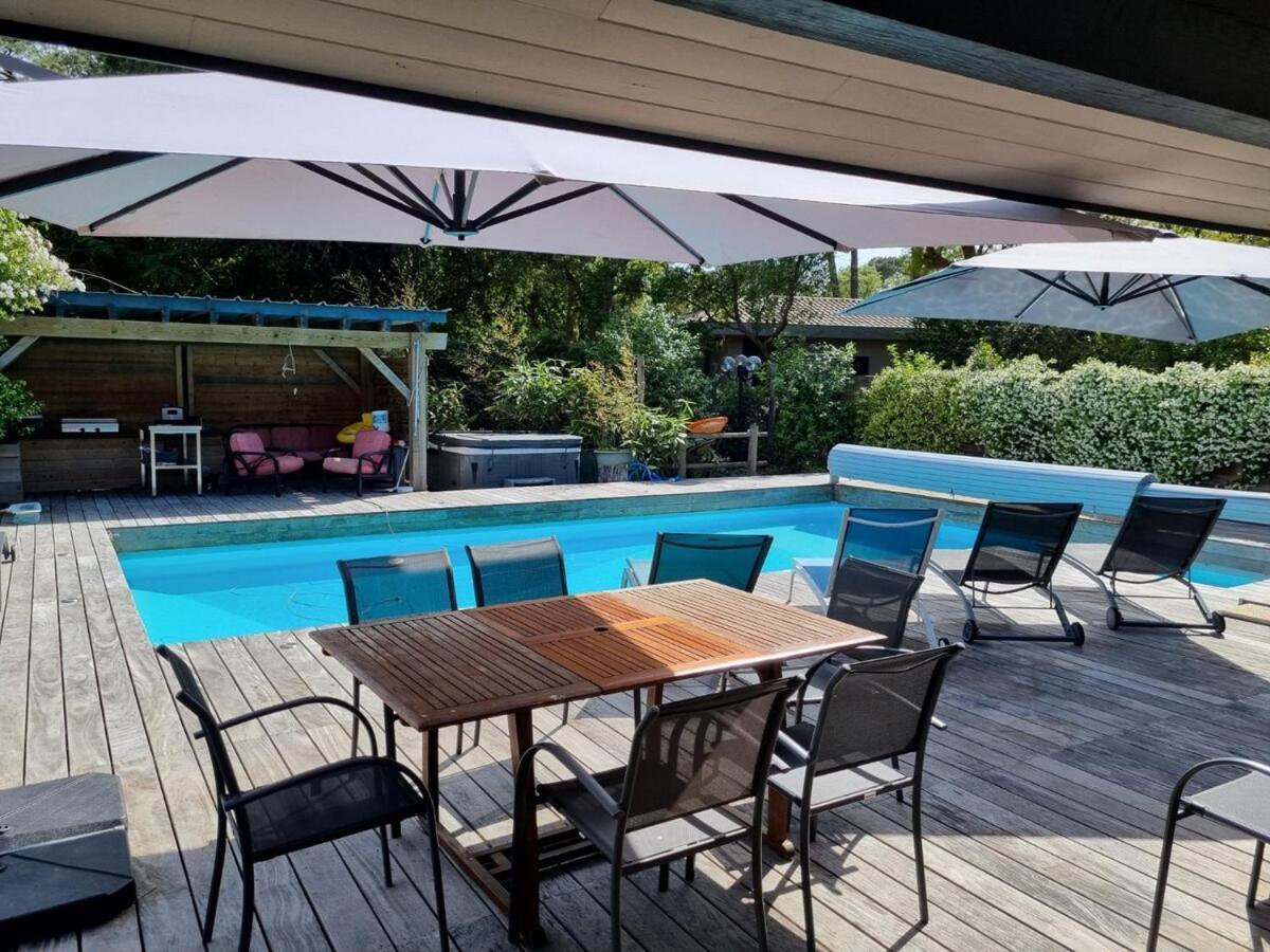 House With Heated Pool And Jacuzzi Villa Soorts-Hossegor ภายนอก รูปภาพ